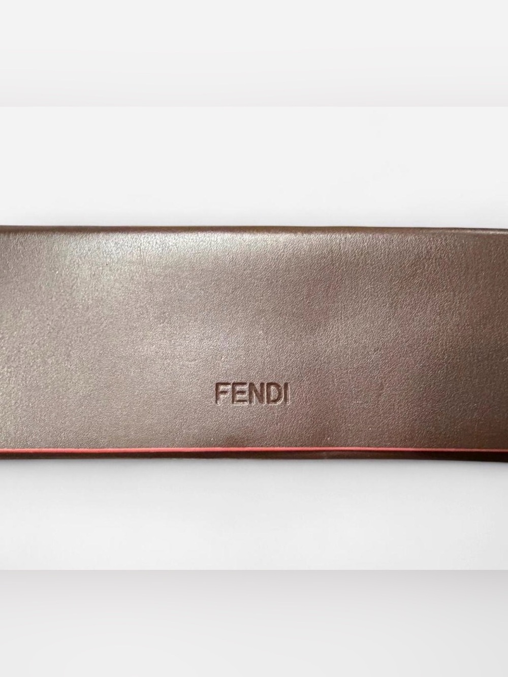 Fendi Brown Leather Men's Women’s Sunglass Eyeglasses Case